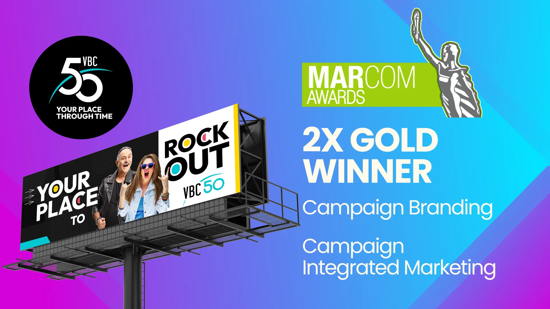 Von Braun Center 50th Anniversary MarCom Awards 2x Gold Winner for Campaign Branding and Integrated Marketing