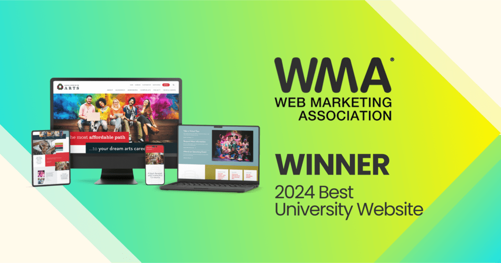 Web Marketing Association (WMA) awards website for best university website