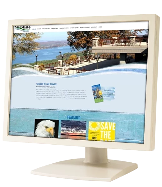Explore Lake Guntersville's previous website design did not support the full range of tourism or sports availability locally